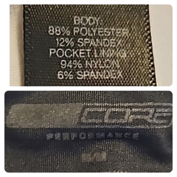 Express Workout Leggings Running Pants Black White Blue Print - Picture 5 of 5